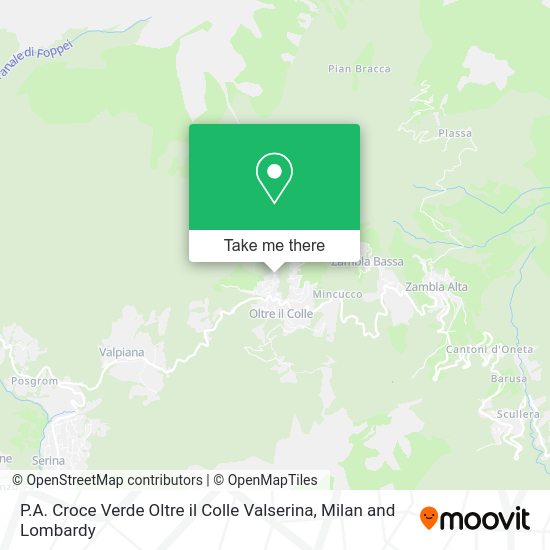P.A. Croce Verde Oltre il Colle Valserina map
