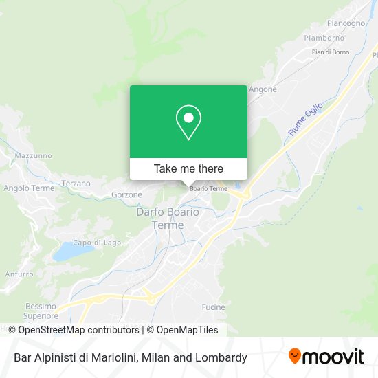 Bar Alpinisti di Mariolini map