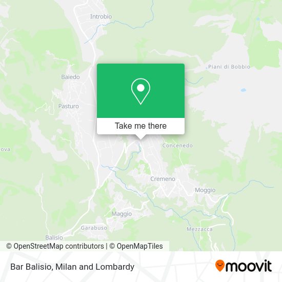 Bar Balisio map