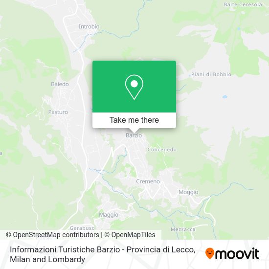 Informazioni Turistiche Barzio - Provincia di Lecco map