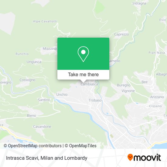 Intrasca Scavi map