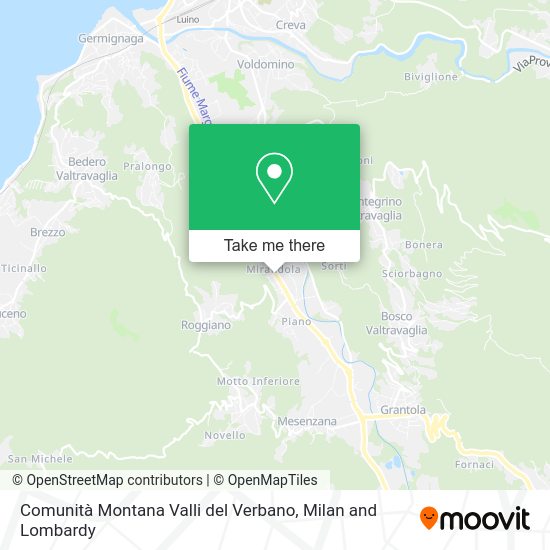 Comunità Montana Valli del Verbano map