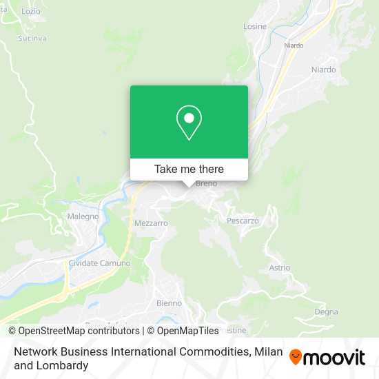 Network Business International Commodities map