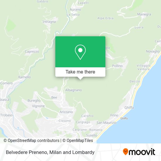 Belvedere Preneno map