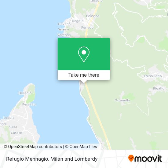 Refugio Mennagio map