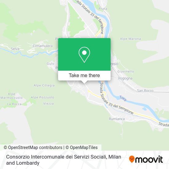 Consorzio Intercomunale dei Servizi Sociali map