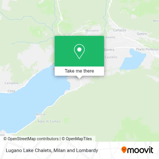 Lugano Lake Chalets map