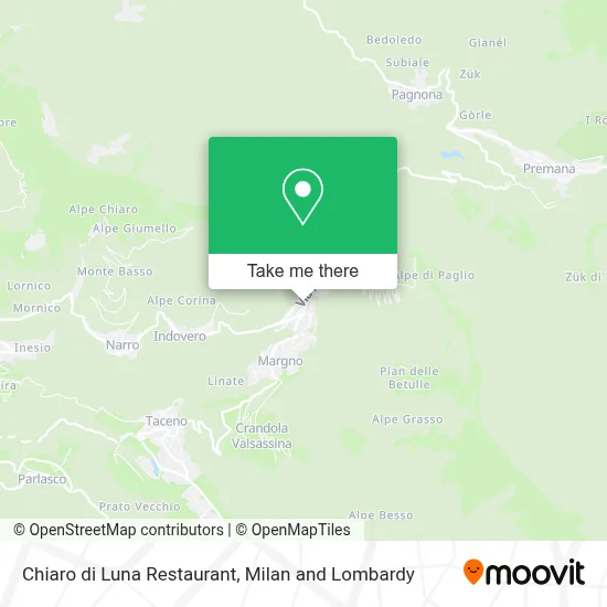 Chiaro di Luna Restaurant map