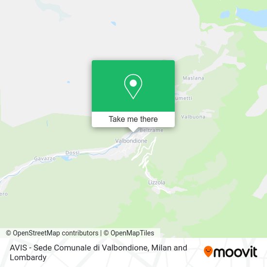 AVIS - Sede Comunale di Valbondione map