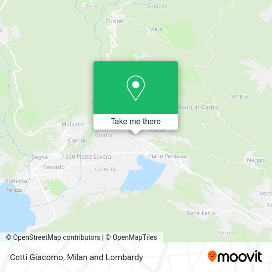 Cetti Giacomo map