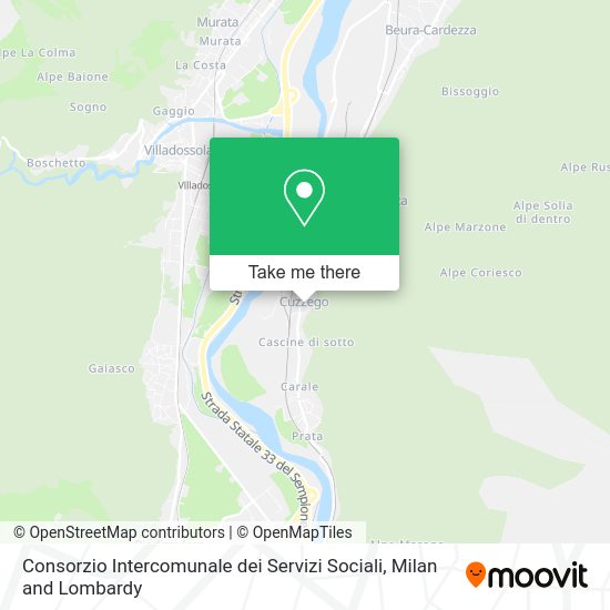 Consorzio Intercomunale dei Servizi Sociali map