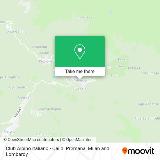 Club Alpino Italiano - Cai di Premana map