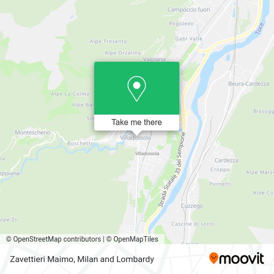 Zavettieri Maimo map