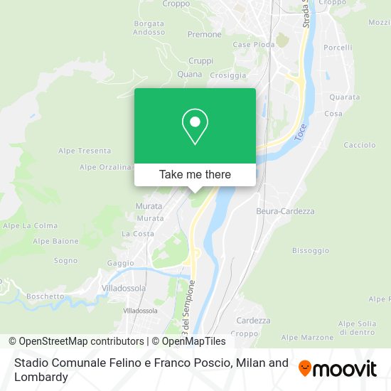 Stadio Comunale Felino e Franco Poscio map