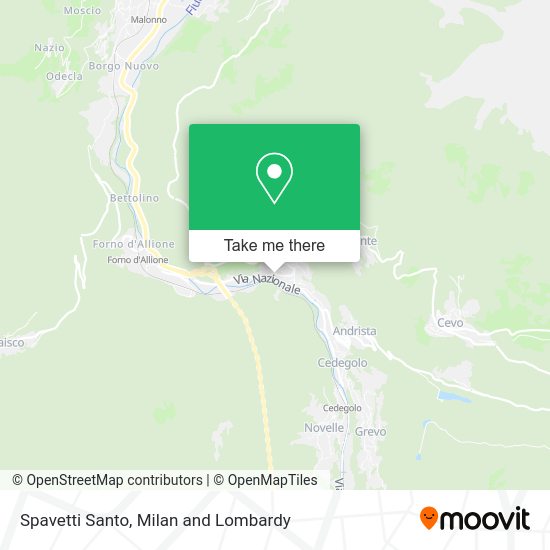 Spavetti Santo map