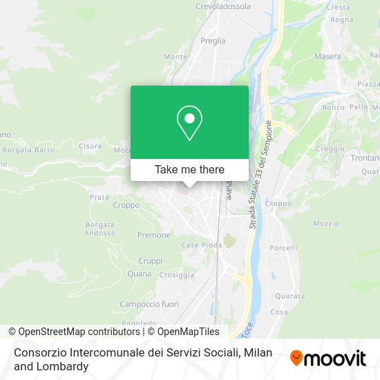 Consorzio Intercomunale dei Servizi Sociali map