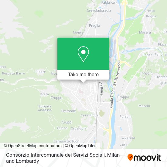 Consorzio Intercomunale dei Servizi Sociali map