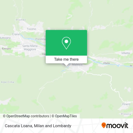 Cascata Loana map