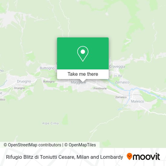 Rifugio Blitz di Toniutti Cesare map
