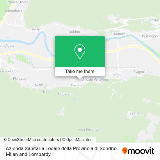Azienda Sanitaria Locale della Provincia di Sondrio map