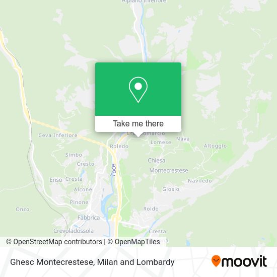 Ghesc Montecrestese map