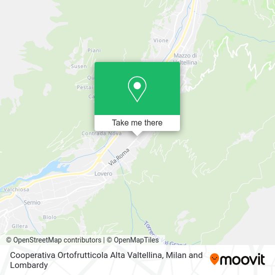 Cooperativa Ortofrutticola Alta Valtellina map