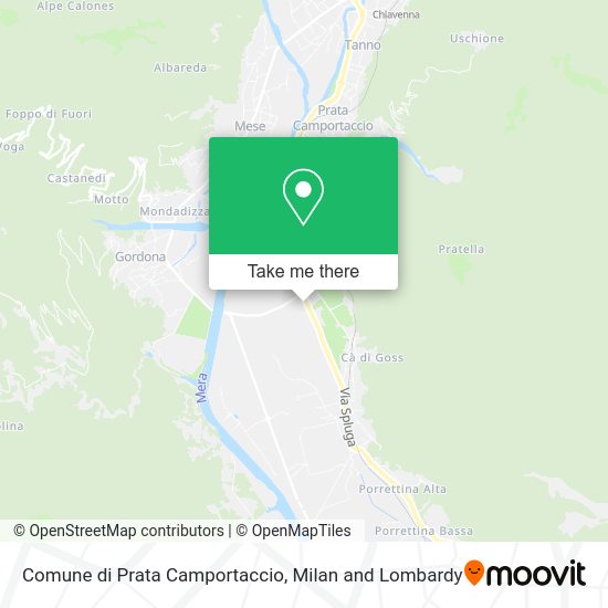 Comune di Prata Camportaccio map