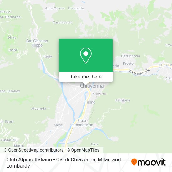Club Alpino Italiano - Cai di Chiavenna map