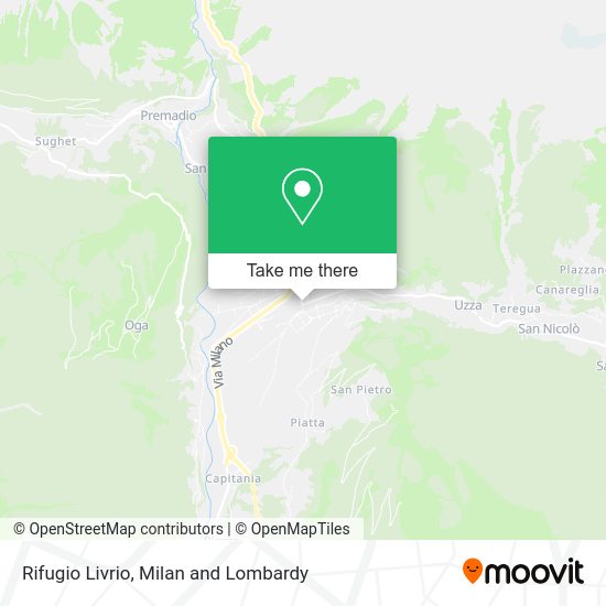Rifugio Livrio map