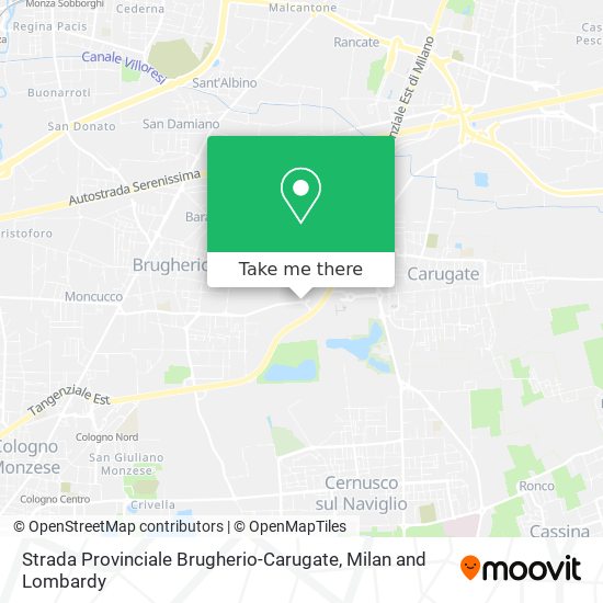 Strada Provinciale Brugherio-Carugate map