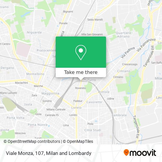 Viale Monza, 107 map