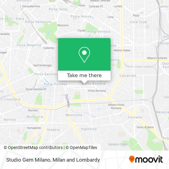 Studio Gem Milano map