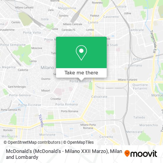 McDonald's (McDonald's - Milano XXII Marzo) map