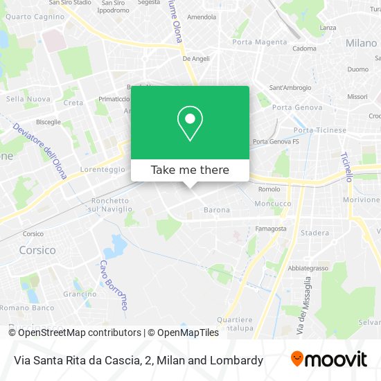 Via Santa Rita da Cascia, 2 map