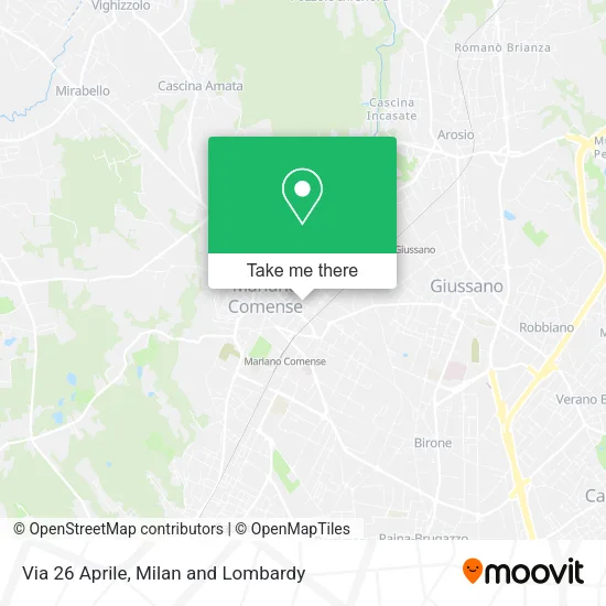 Via 26 Aprile map
