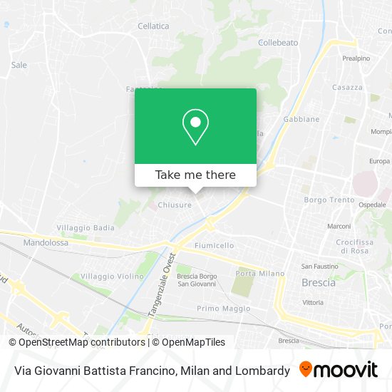 Via Giovanni Battista Francino map
