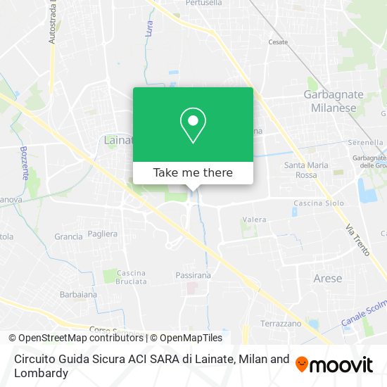 Circuito Guida Sicura ACI SARA di Lainate map