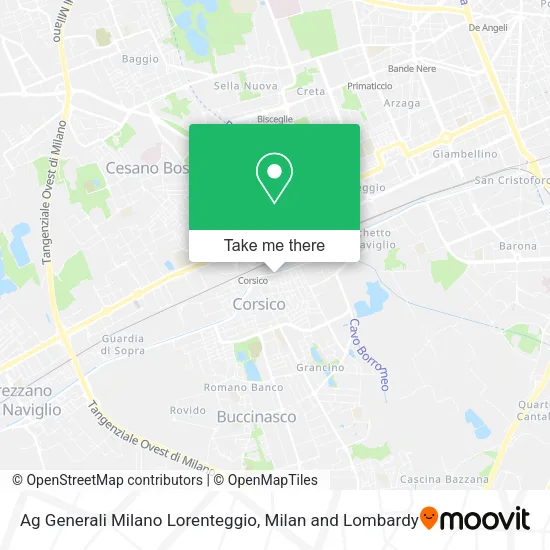 Ag Generali Milano Lorenteggio map