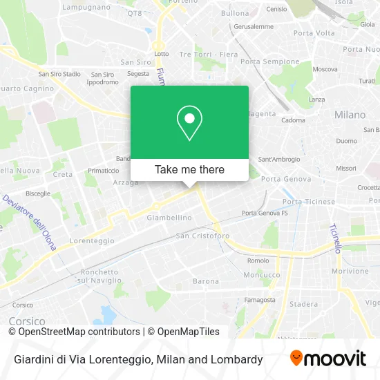 Giardini di Via Lorenteggio map
