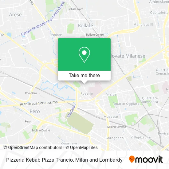 Pizzeria Kebab Pizza Trancio map