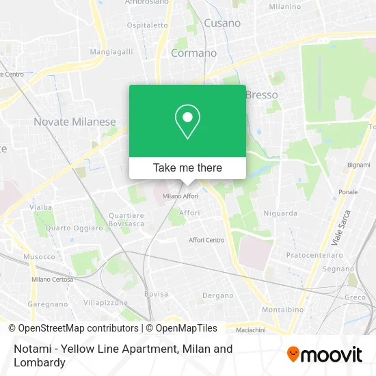 Notami - Yellow Line Apartment map