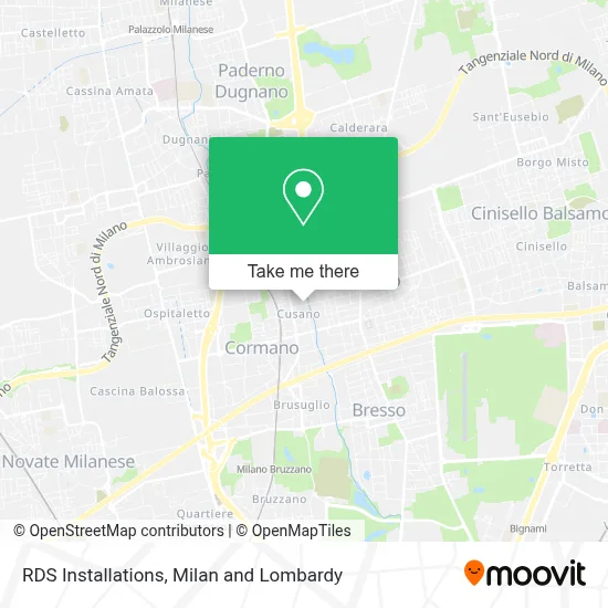 RDS Installations map