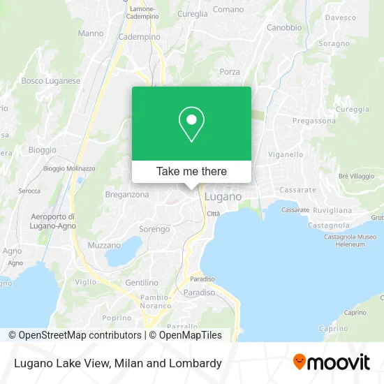 Lugano Lake View map