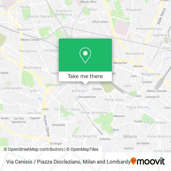 Via Cenisio / Piazza Diocleziano map