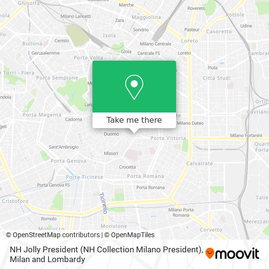 NH Jolly President (NH Collection Milano President) map