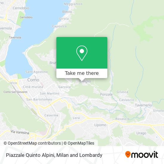 Piazzale Quinto Alpini map