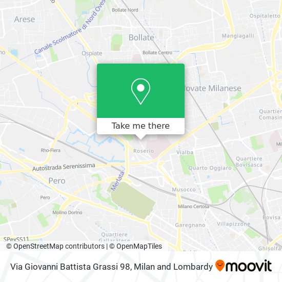 Via Giovanni Battista Grassi 98 map