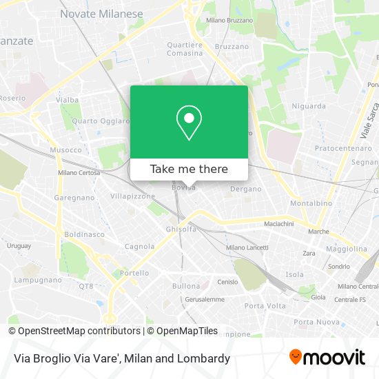 Via Broglio Via Vare' map