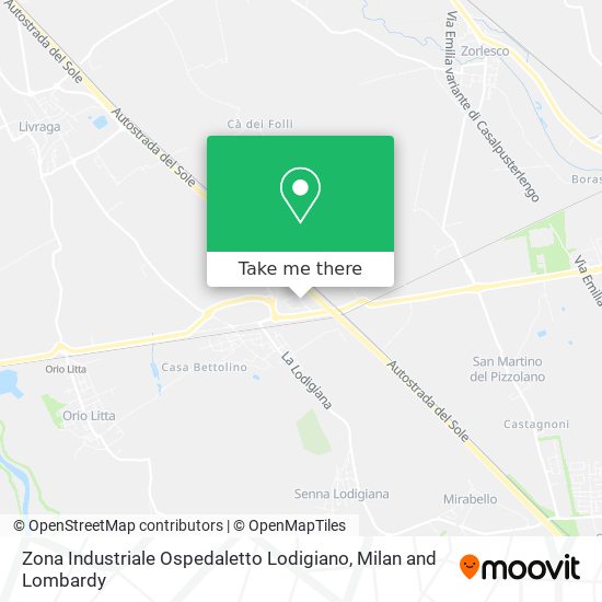 Zona Industriale Ospedaletto Lodigiano map