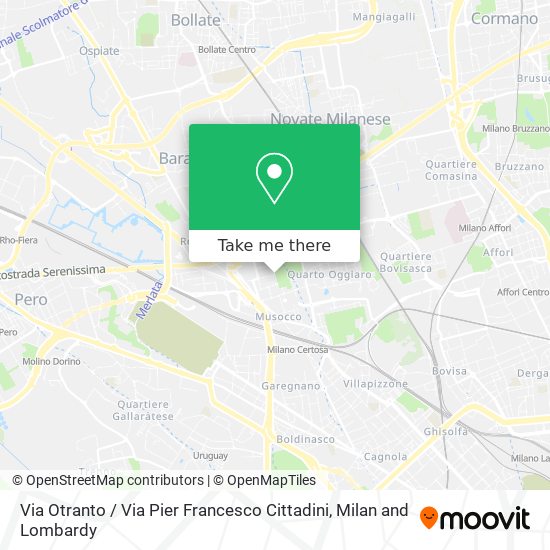Via Otranto / Via Pier Francesco Cittadini map